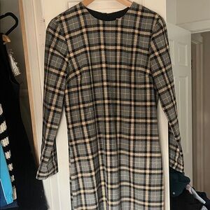 Plaid Long Sleeve Dress